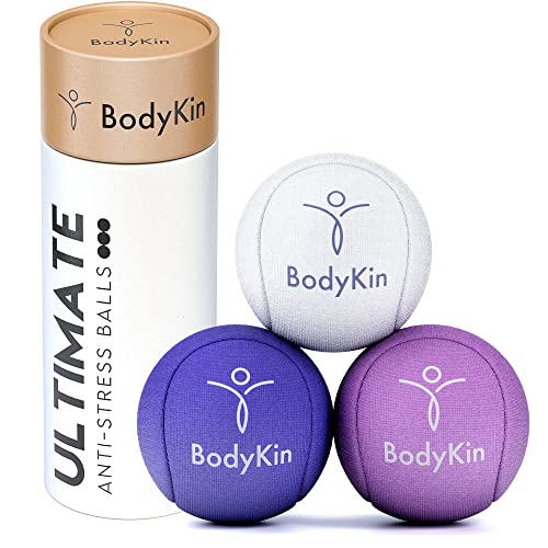BodyKin Palline Anti Stress 3X - Terapia Mano Adulti - Riabilitazione e Rafforzamento Muscolare - Tre Livelli di Resistenza