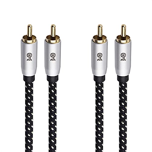 Cable Matters confezione da 2 cavi subwoofer da 10 ft, cavo coassiale digitale (cavo coassiale audio digitale e cavo subwoofer LFE) - 3 m