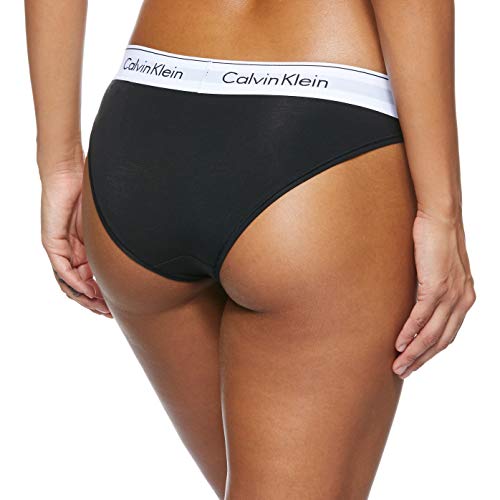 Calvin Klein Modern Cotton-Bikini Slip, Nero (Black 001), M Donna...