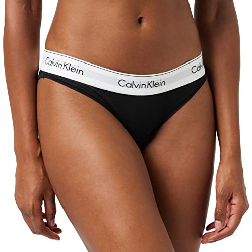 Calvin Klein Modern Cotton-Bikini Slip, Nero (Black 001), M Donna...