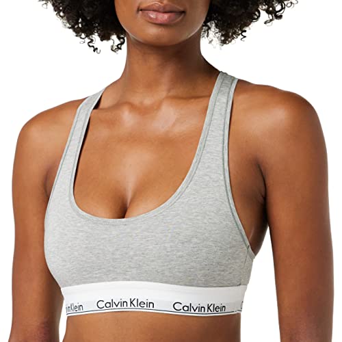 Calvin Klein Modern Cotton-Bralette Corsetto, Grigio (Grey Heather ...