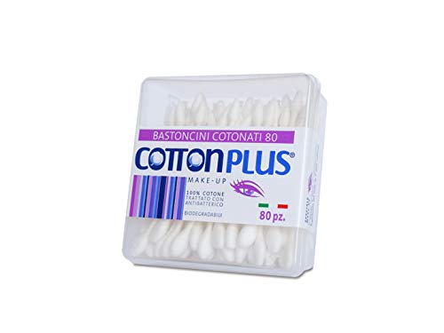 Cotton Plus BASTONCINI COTONATI MAKE-UP 80 pz. - LINEA BEAUTY | COTTON FIOC PER IL MAKE-UP | Due diverse testine, due funzioni.