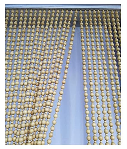 cvhtroe Tenda di Perline Tenda per Porte 26 Fili Tenda di Perline in Legno per divisori Tende dmade con Nappe (80x125 cm) (80x155 cm)