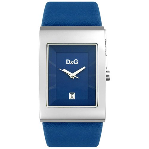 D&G Dolce & Gabbana 3719340265 - Orologio da donna Logoside , in pelle blu