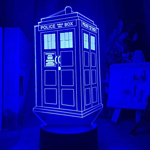 Doctor Who Call Box 3d night light LED illusion light decorazione camera da letto per bambini lampada da comodino camera da letto regalo di compleanno-7 colori senza telecomando