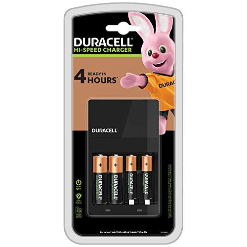 Duracell - Caricabatterie da 4 Ore, con incluse batterie ricaricabi...