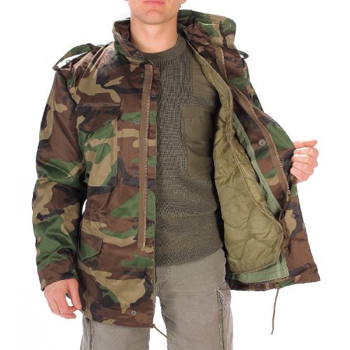 Field jacket americana M65, verde foresta, woodland, XL