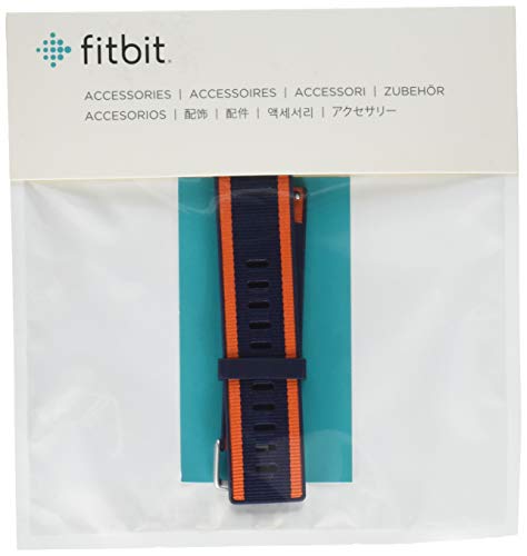 Fitbit Versa Lite Cinturini Ibridi In Tessuto, Blu Marino Arancione, P