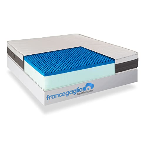 Francegaglia Materasso Matrimoniale Memory Foam con Fascia in Tessuto 3D Traspirante - Riduce Punti di Pressione - 4,5cm di Memory - Alto 28cm - Mod. Borea (180x200)
