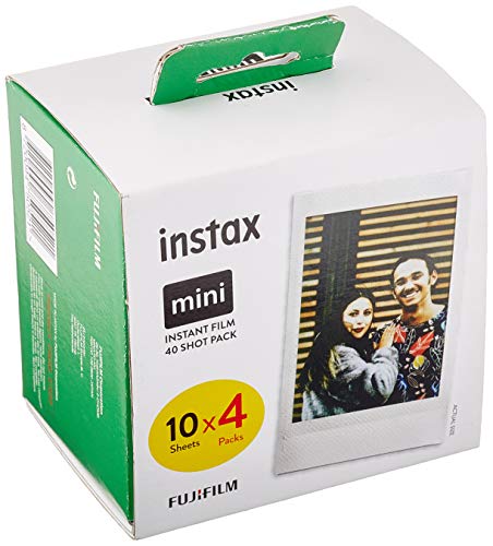 Fujifilm instax mini Film Pellicola Istantanea per Fotocamere instax mini, Formato 46x62 mm, Confezione da 10x4 Foto