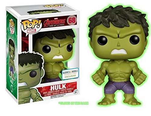 Funko - Figurine Marvel Avengers Age of Ultron - Hulk Glow in the Dark Exclu Pop 10cm - 0849803053314