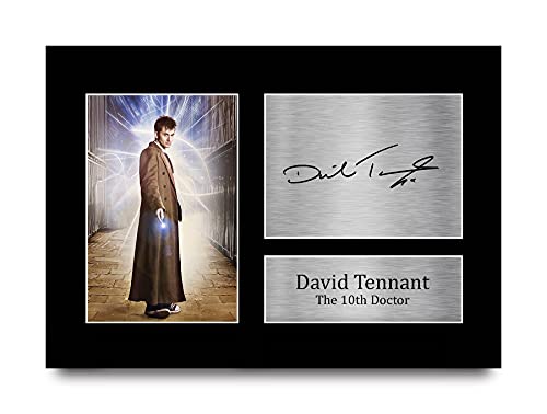HWC Trading David Tennant A4 Senza Cornice Firmato Regalo Visualizzazione delle Foto Print Immagine Autografo Stampato per Dr Who TV Show Fan