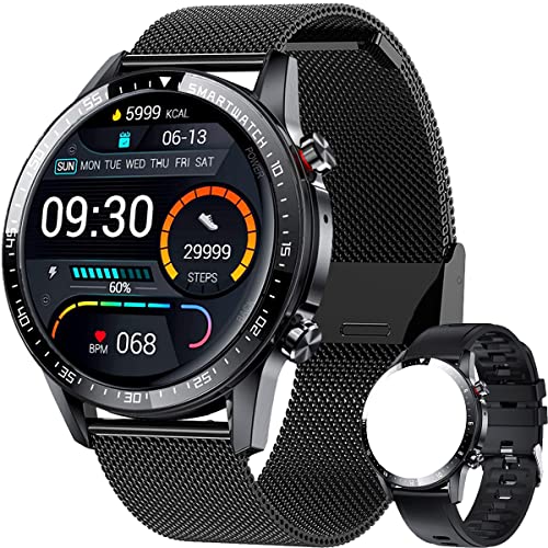 ieverda Smartwatch, Orologio Fitness Uomo Cardiofrequnzimetro da Polso Contapassi e Impermeabile IP68 Cronometro Smart Watch, Activity Tracker per Android iOS