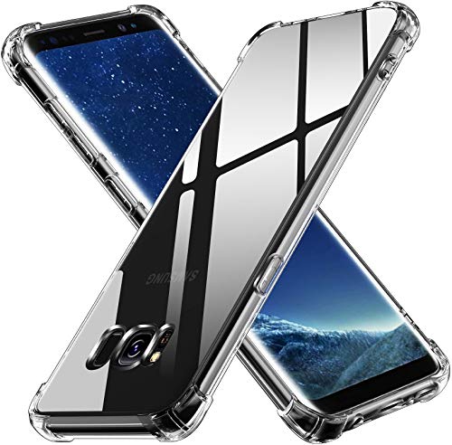 iVoler Cover per Samsung Galaxy S8, Custodia Trasparente per Assorbimento degli Urti con Paraurti in TPU Morbido, Sottile Morbida in Silicone TPU Protettiva Case