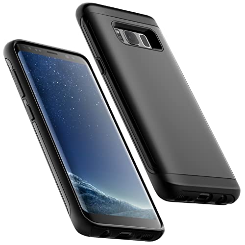 JETech Cover Antiurto per Samsung Galaxy S8 (NON per S8 Plus +), Custodia Doppio Strato Protettiva con Assorbimento Degli Urti (Nero)
