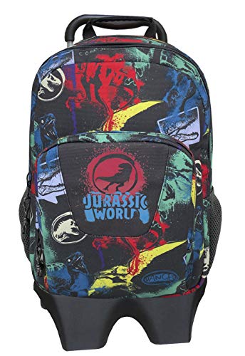 Jurassic World, Zaino con Trolley Rimovibile, Prodotto Ufficiale Jurassic World, Multicolore (CyP Brands)