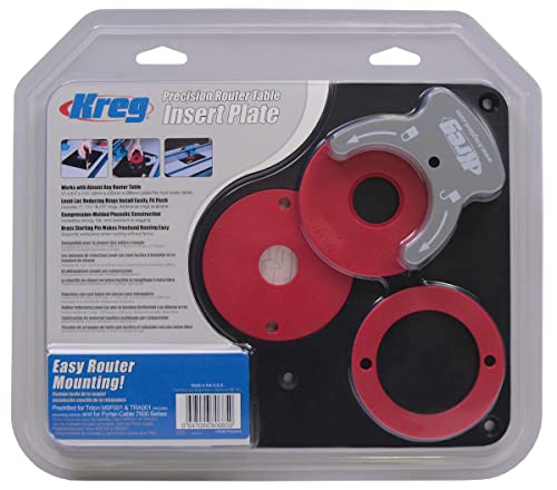 Kreg Tool PRS4034 - Piastra di inserimento con anelli di livello-loc (Tritone preforato), colore: Nero e Rosso