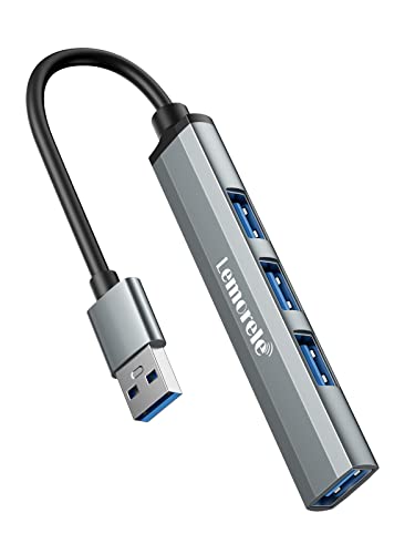 Lemorele Hub USB 3.0 -USB Hub con 4 Porte, Alloggiamento in Allumin...