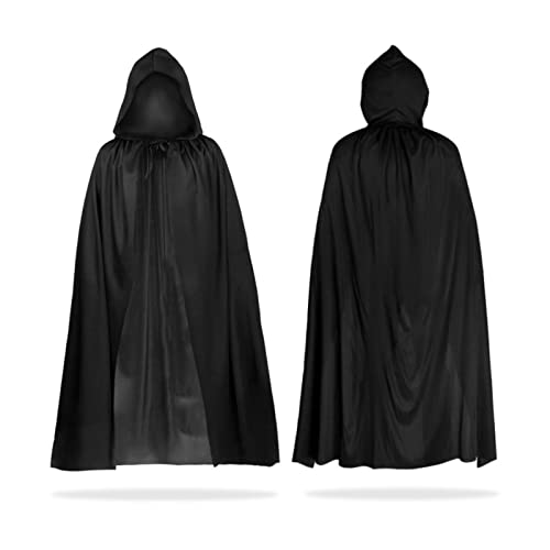 MIVAIUN Mantello nero con cappuccio per Halloween nero con cappucci...