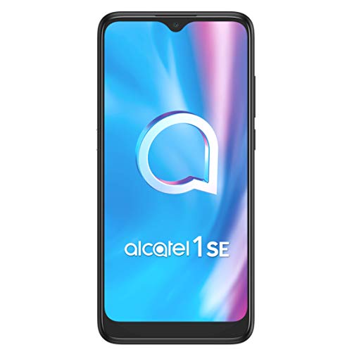 Alcatel 1SE Smartphone 4G Dual Sim, Display 6.22” HD+, 64GB, 4GB RAM, Tripla Camera, Android 10, Batteria 4000mAh, Power Grey, [Italia]