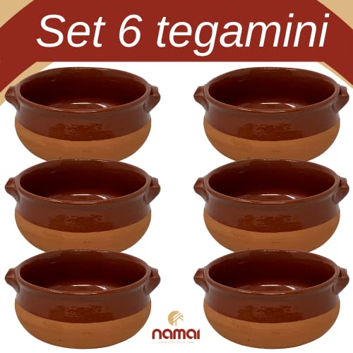 NAMAI Set 6 Tegami Terracotta in Terra rossa, Tegamini in Terracott...