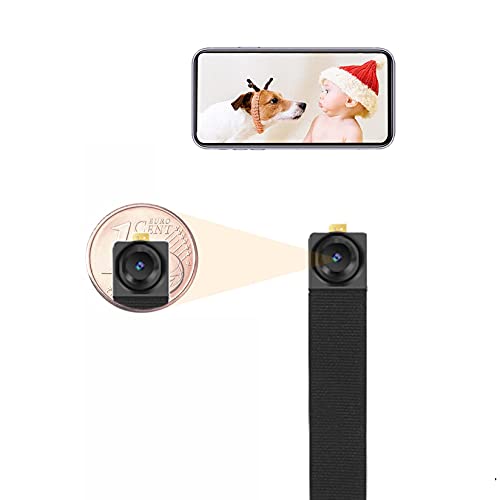 [Nuova versione] WIWACAM Mini Telecamera Spia Nascosta Wifi, 1080P HD Micro Portatile DIY Microcamera con Rilevamento di Movimento Piccole Camera di Sorveglianza per Interno, Allarme e-mail, MW3 Neo