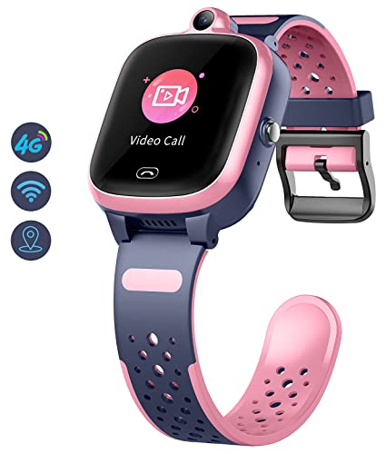 Orologio Intelligente per Bambini 4g Smartwatch con GPS WIFI LBS Tracker Posizione in Tempo Reale Touch Screen Videochiamata SOS Messaggio Impermeabile Compatibile con Android IOS per Ragazzi Ragazze