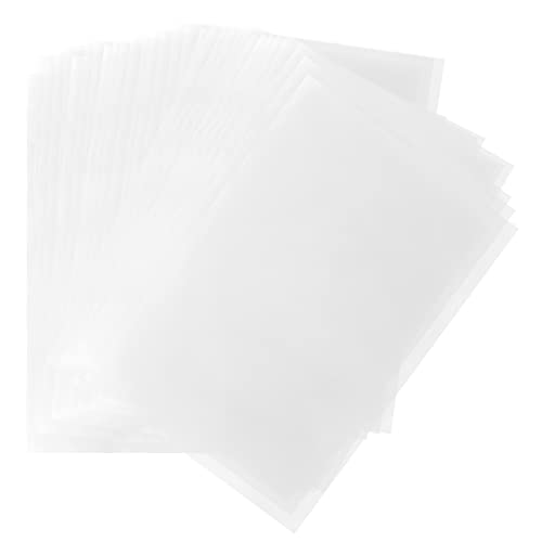 Pinsheng 100 fogli di Carta da Lucido A4, 21 x 29,7 cm, Carta da Lucido Trasparente Bianca, Carta Velina Traslucida, Fogli Lucidi A4 per Schizzi Tracciatura Pittura Disegno Animazione