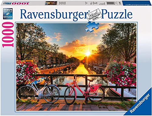Ravensburger Puzzle 1000 Pezzi, Biciclette ad Amsterdam, Collezione Paesaggi & Foto, Jigsaw Puzzle per Adulti, Puzzle Ravensburger - Stampa di Alta Qualità