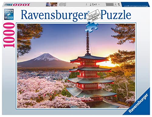 Ravensburger - Puzzle Ciliegi in fiore e Monte Fuji, 1000 Pezzi, Puzzle Adulti