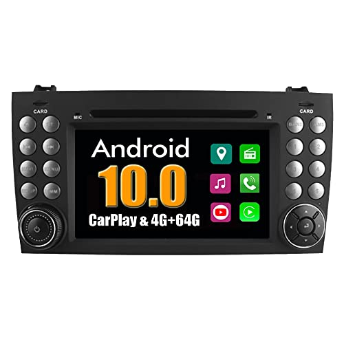 Roverone sistema Android 7 Pollici double DIN in dash GPS navi di navigazione per Mercedes-Benz SLK W171 R171 SLK55 SLK300 SLK350 con autoradio DVD stereo USB SD touch screen