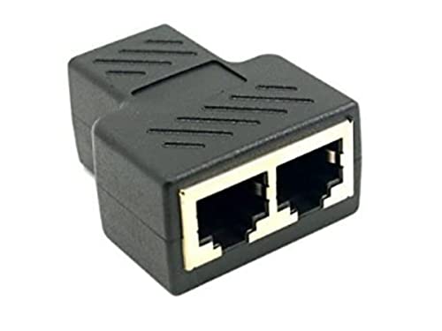 Splitter Ethernet 2 Porte, Sdoppia Cavo LAN, Sdoppiatore Ethernet, Connettore Adattatore RJ45 Femmina Femmina