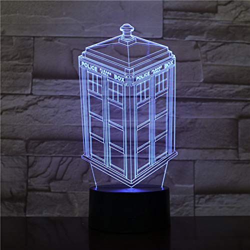 Tardis Doctor Who Lampada LED cambia colore USB Luce notturna e dec...
