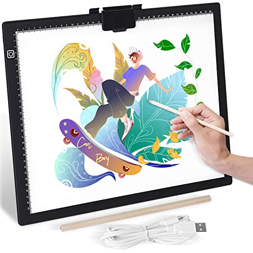 Tavolette da Disegno, GIANTARM Tavola Luminosa A3 LED, Ultrasottile Lavagna Luminosa per Disegnare, Alimentazione USB Portatile Light Pad per Artist Animazione