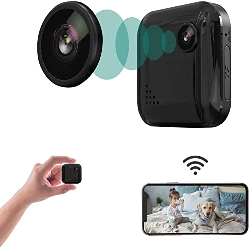 Telecamera Spia,OUCAM Mini Telecamera Nascosta Wifi Portatile Microcamera con Visione Notturna Piccole Videocamera di Sorveglianza Senza Fili Spy Cam Rilevamento di Movimento