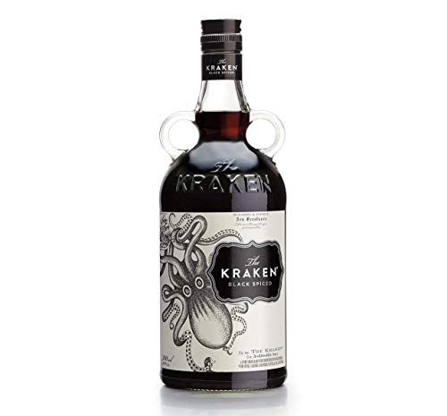 The Kraken - Il rum nero speziato con una storia leggendaria e una miscela unica: canna da zucchero, rum caraibici scuri e 13 spezie. Bottiglia da 70cl, vol. 40%.