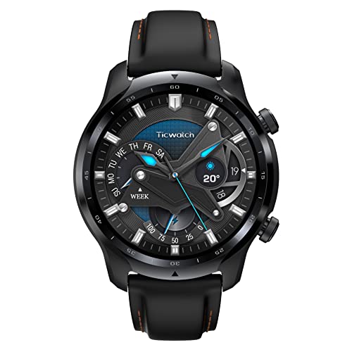 Ticwatch Smartwatch Pro 3 LTE, Wear OS di Google, piattaforma Qualcomm Snapdragon Wear 4100, monitoraggio del sonno della frequenza cardiaca e NFC