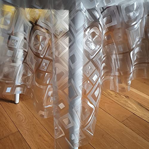 Tovaglia da Tavola in PVC, Trasparente, plastificata, Proteggi tavolo, Rettangolare 140 x 240cm