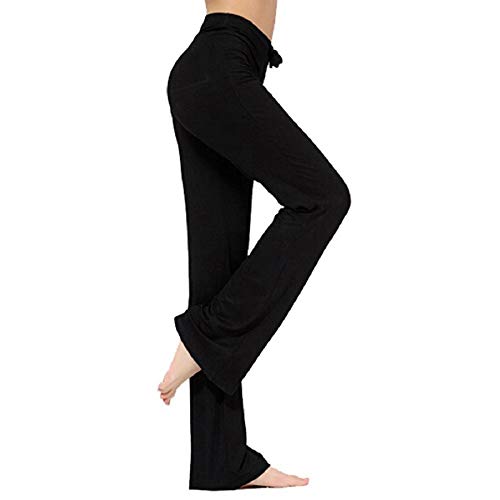 TownCat Pantaloni della Tuta da Donna, con Coulisse, per Yoga, Corsa, Jogging Nero L