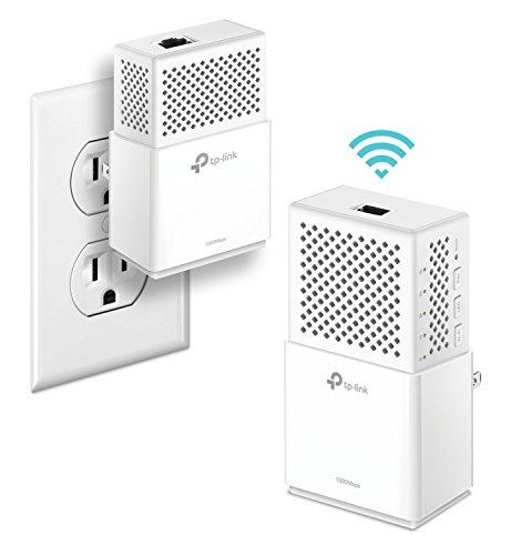 tp-link AV500 Wi-Fi Range Extender, Powerline Edition starter kit W 2 porte LAN, fino a 300 Mbps Wireless (tl-wpa4220kit) bianco white 2-Kit (AV1000)