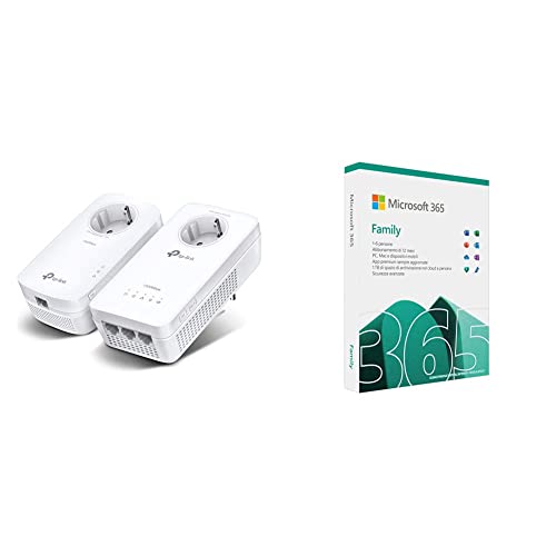 TP-Link TL-WPA8631P Kit Powerline WiFi, AV1300 Mbps su Powerline, AC1200 Mbps su WiFi + Microsoft Office 365 Family | Codice d attivazione via posta