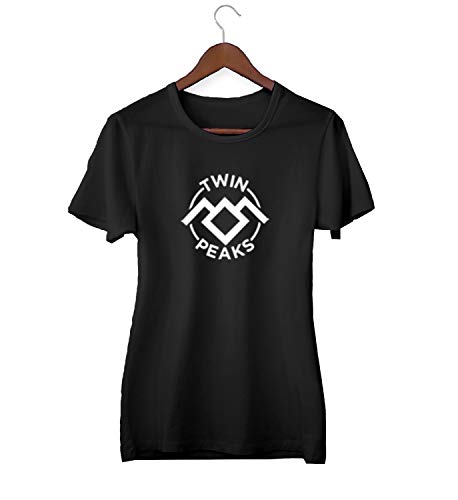 Twin Peaks Classic Movie Logo_KK020033 Regalo delle Donne Shirt Tshirt Tshirt per per Il Suo Regalo di Compleanno di Natale, XLarge, Black