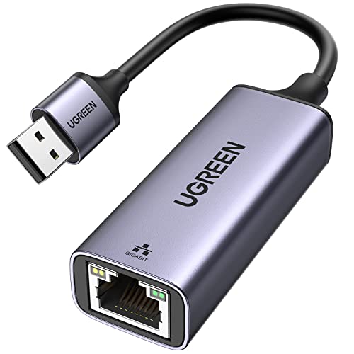 UGREEN Adattatore Ethernet USB 3.0 Gigabit 1000 Mbps in Alluminio, Adattatore di Rete, Adattatore LAN Compatibile con 10 100 1000Mbps per Switch, Android, Windows, MacOS, iPad, Linux, Mi Box, ECC