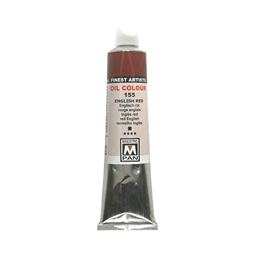 Vernice ad olio per artisti 84 colori professionale pittura Maestro Pan 45ml tubo (Inglese rosso profondo)