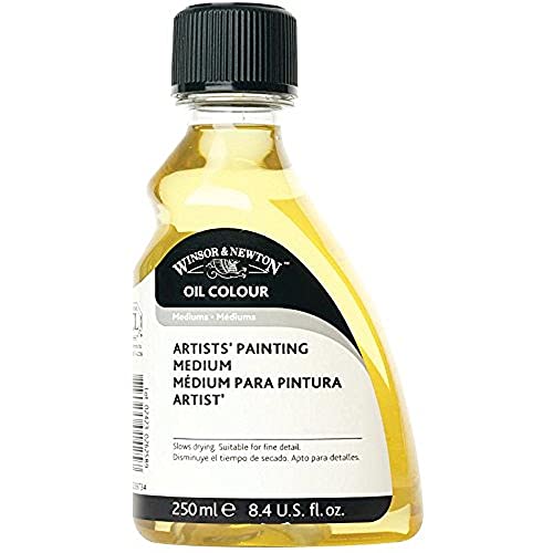 Winsor & Newton 3039734 Olio per artisti di olio di lino e sostituto della trementina, migliora la fluidità e la trasparenza, rallenta l asciugatura - flacone da 250 ml