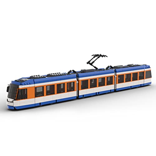 WWEI Technical City - Tram ST 14-2, 1582 pezzi di mattoni per costruzione di treno con morsetto compatibile con lego-Germanrailwaybuilder