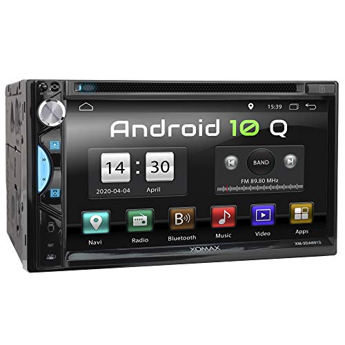 XOMAX XM-2DA6912 Autoradio con Android 10 I Quad Core, 2GB RAM, 32GB ROM I Navigatore GPS I Supporto WIFI, 4G, DAB, OBD2 I Bluetooth I Touch Screen 6,9   I DVD, CD, USB, SD, RDS I 2 DIN