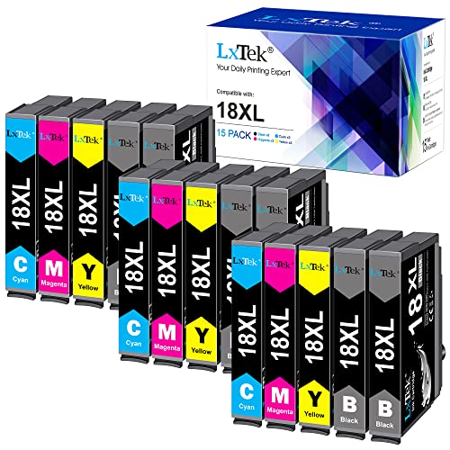 15 LxTek 18XL Cartucce d inchiostro Compatibili per Epson 18XL per Epson Expression Home XP-322 XP-215 XP-205 XP-225 XP-305 XP-325 XP-422 XP-405 XP-415 XP-425 XP-315 XP-312 XP -425 XP-412