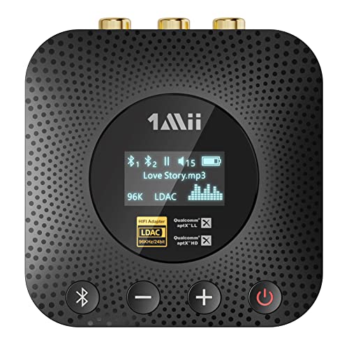 1Mii B06HD+ Ricevitore Bluetooth HiFi, Adattatore Audio Bluetooth 5...