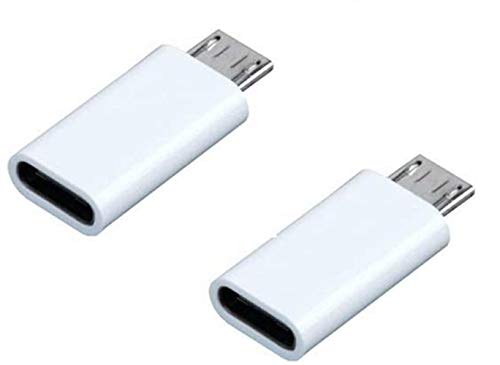 2 Pack Adattatore convertitore da tipo C femmina a Micro USB maschio per telefoni cellulari